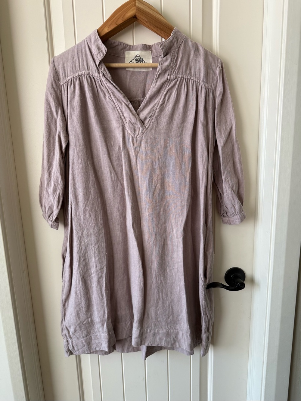 Sugar Candy Mountain Linen Dress in Dusty Lavender